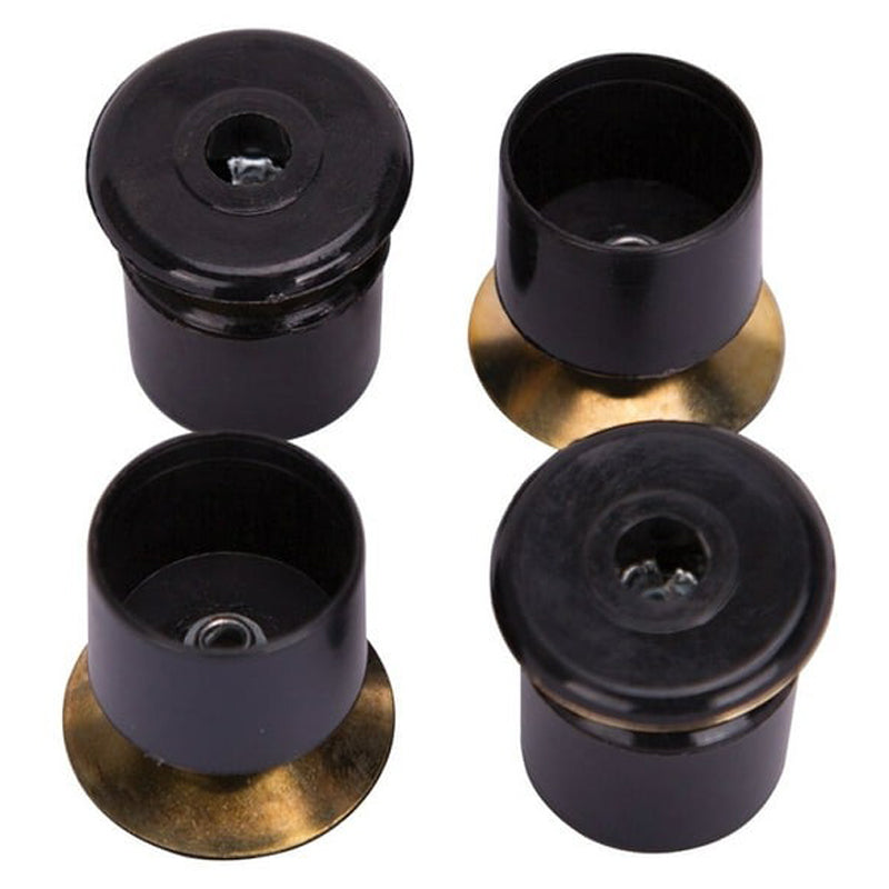 Prosource Swivel Chair Slide Glide, 7/8 Inch, Brass Finish-Black