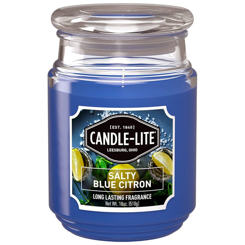 Candle Light Candle EDES 18Oz Salty Blue Citron-Blue