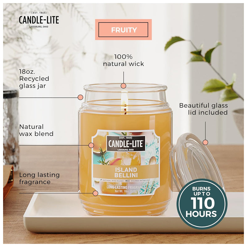 Candle Lite Candle Edes 18Oz Island Bellini-Orange