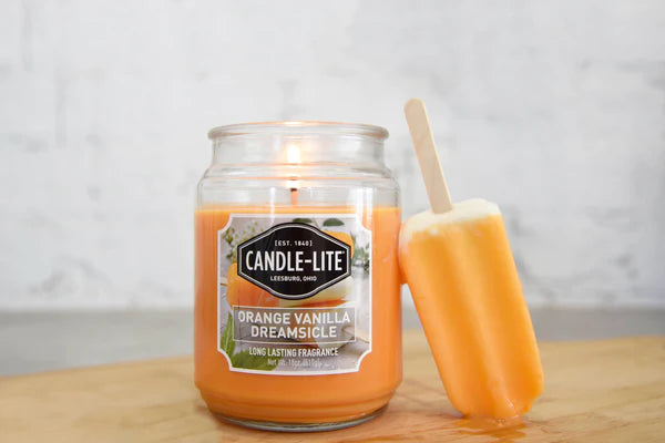 Candle with Fragrance - Orange & Vanilla