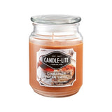 شمعة عطرية - برائحة القرفة والجوز الحلزونية  الوزن: 510 جرام