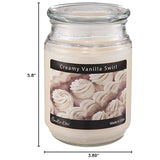 Candle Light Candle EDES 18Oz Creamy Van Swirl-White