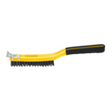 Allway Soft-Grip Carbon-Steel Wire Brush / Scraper 3X19" - Black&Yellow