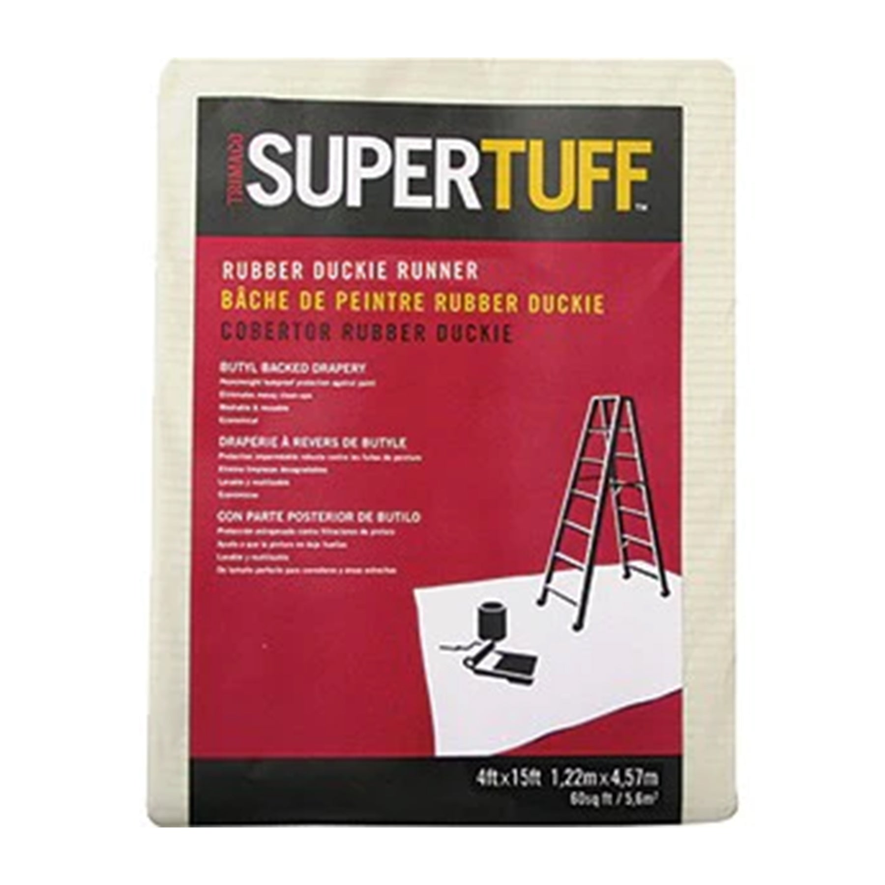 FELT BACK RUNNER DROP CLOTH W/ FLANNEL 4X15FT CANVAS