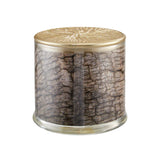 Fireside amber Natural Wooden Wick Glass Jar Candle