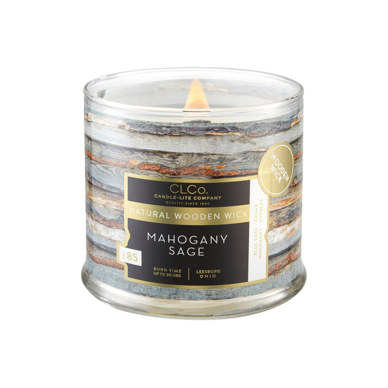 Candle Lite Candle Clco 14Oz Ww Mahog Sage - Multicolor