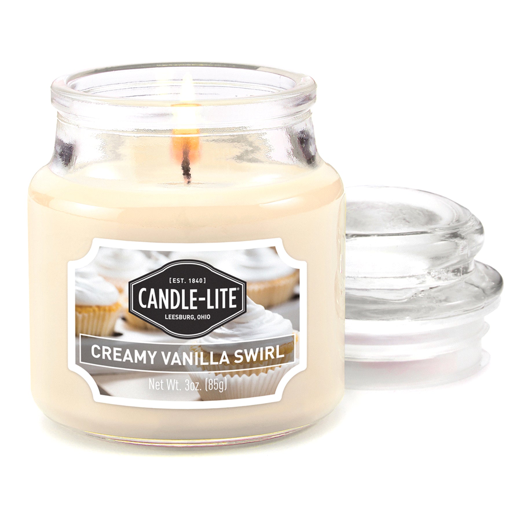 Candle with Fragrance - Creamy vanilla swirl