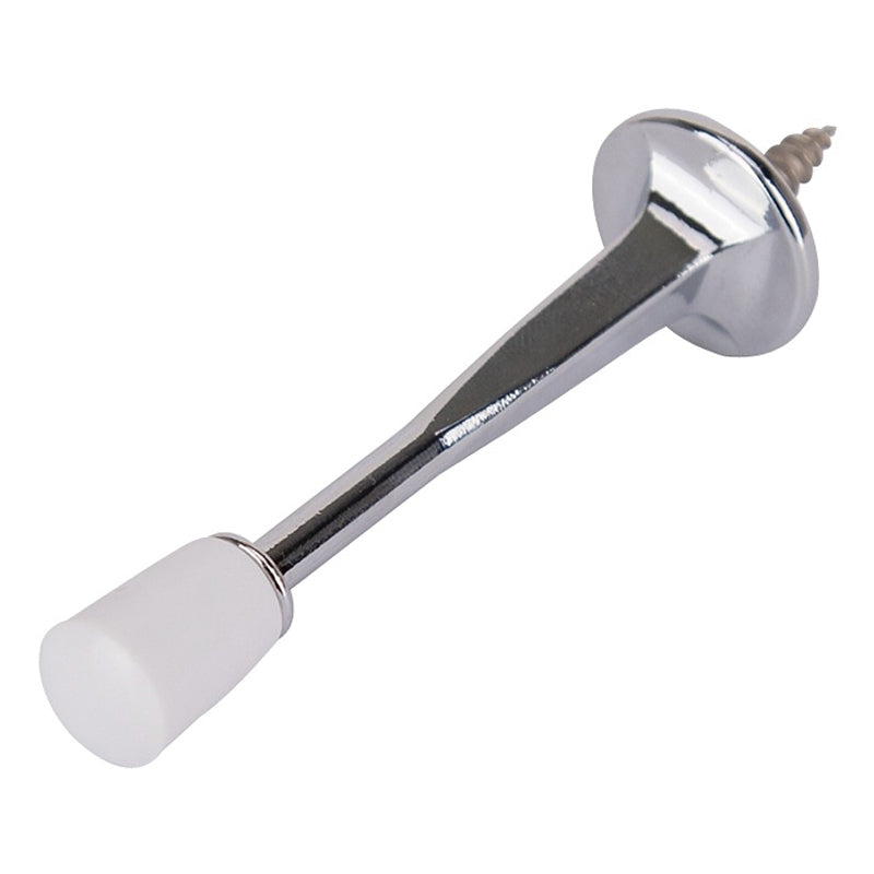 Prosource Rigid Door Stop 3-1/8" Chr-Silver & White