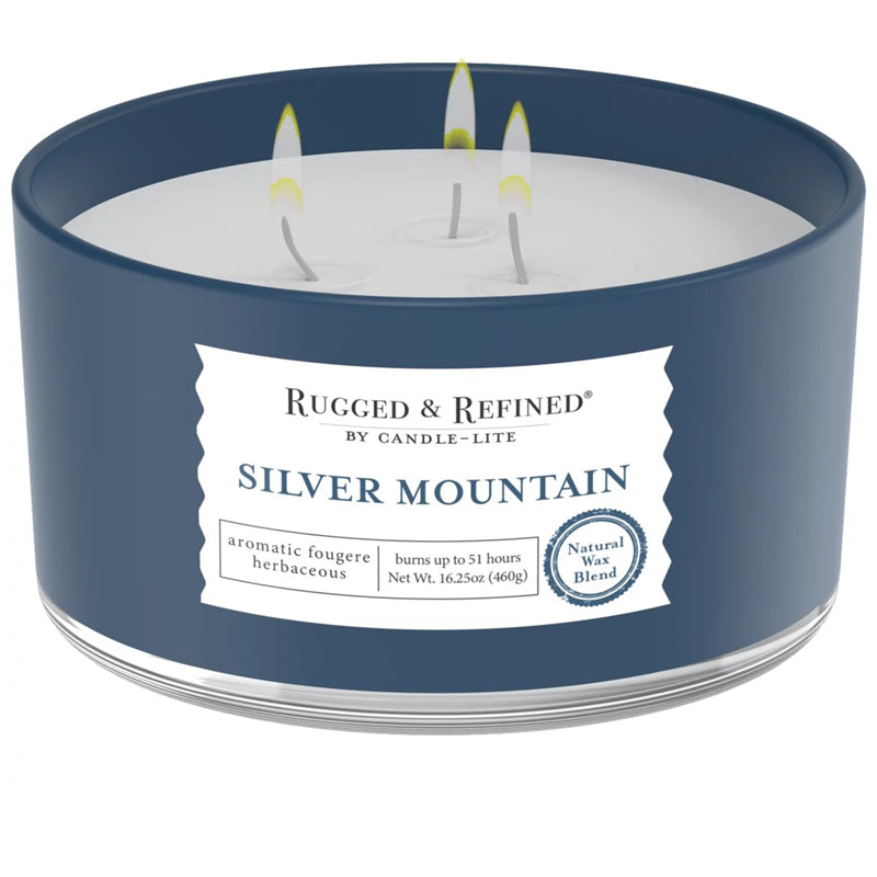 Candle-Lite Candle Rugr 16.25Oz Silver Mountain-White
