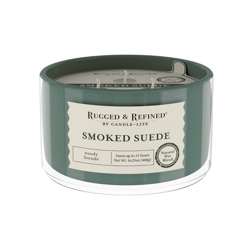 Candle-Lite Candle Rugr 16.25Oz Smoked Suede-White