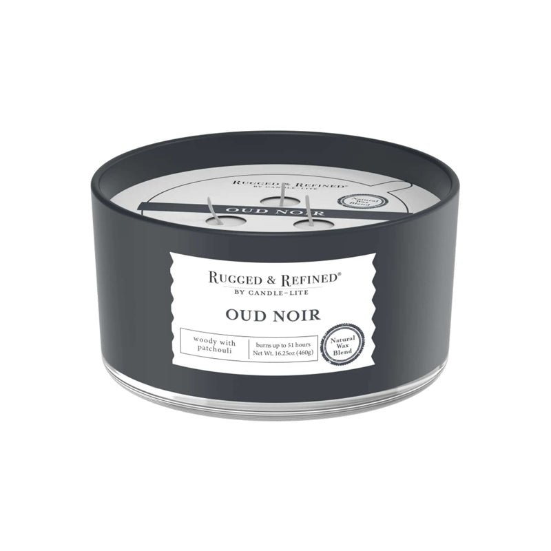 Candle-Lite Candle 16.25 Oz Oud Noir-White