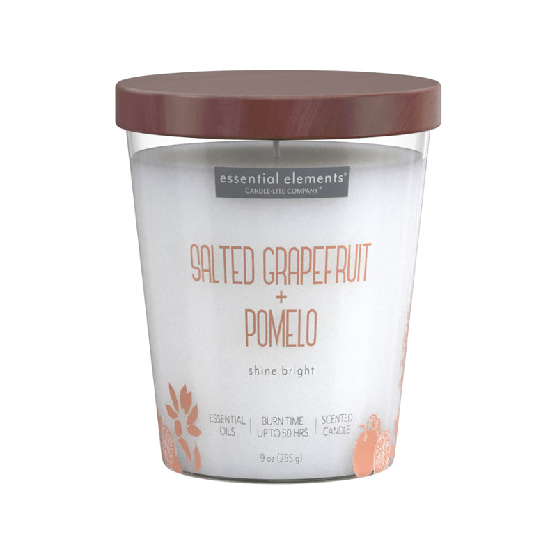 Candle-Lite Candle Esel 9Oz Salt Grapfruite & Pomel-White