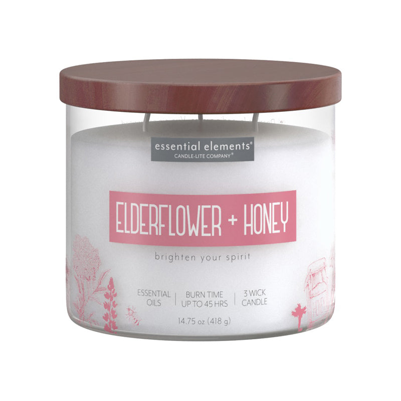 Candle-Lite Candle Esel 14.075Oz Elder Flower & Honey-Off-White