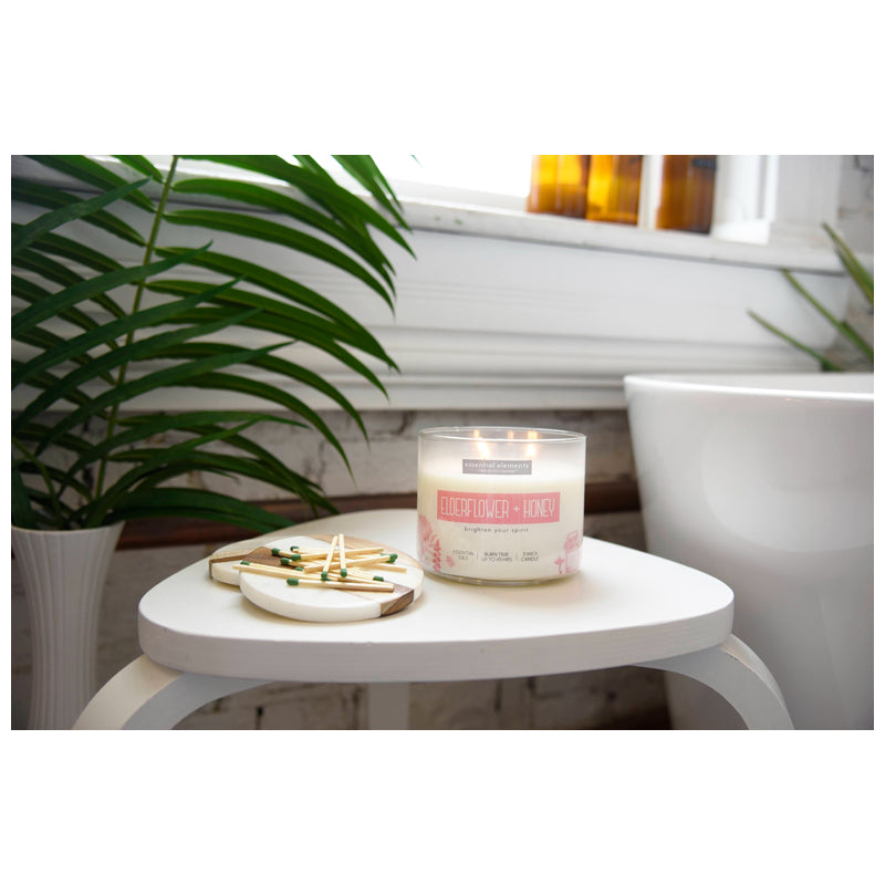 Candle-Lite Candle Esel 14.075Oz Elder Flower & Honey-Off-White