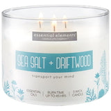 Essential Elements Candle Esel 14.75Oz Salt Grape Fruite & Pom - White