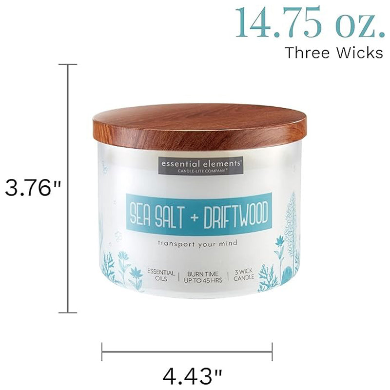 Candle Esel 14.75Oz Salt Grape Fruite & Pom - White