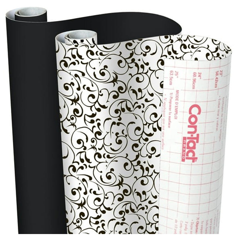 Con-Tact Shelf Liner 18"X9Ft-Virtu Black