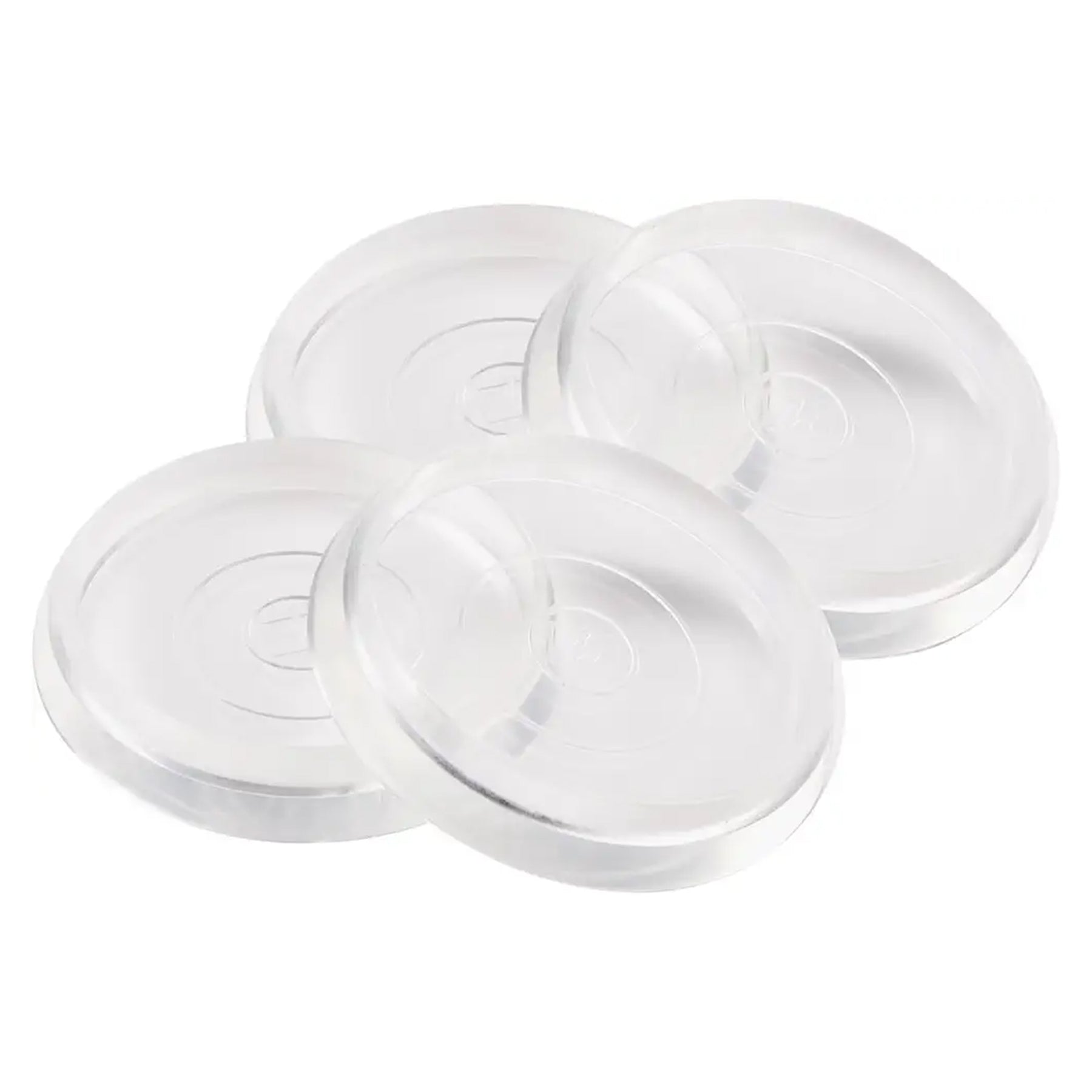 4 Pcs Caster Cups, Clear