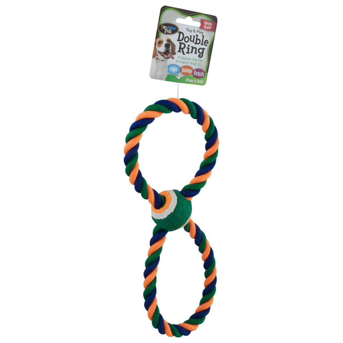 Pet Toy Double Ring With Ball