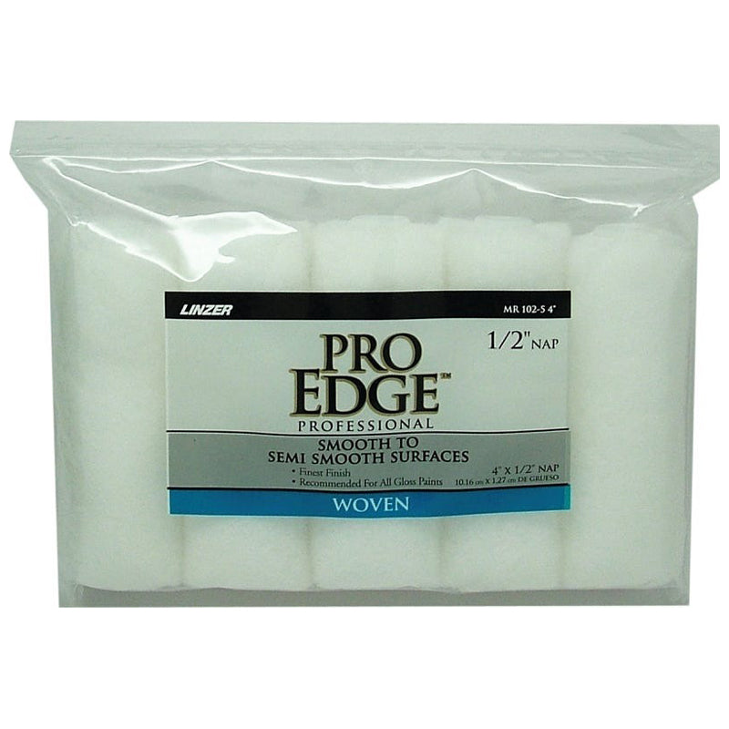 Linzer  Shed Free Mini Roller Cover 1/2X4" -Pro Edge - White