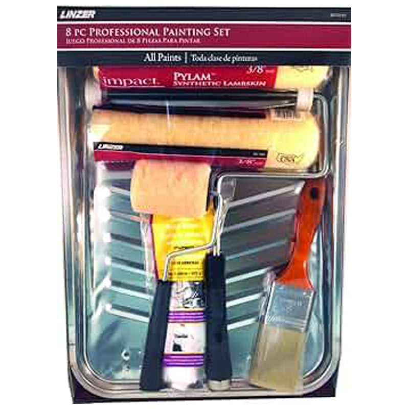 Linzer  8Pc Roller Tray Kit Set Mtl -Professional-Yellow
