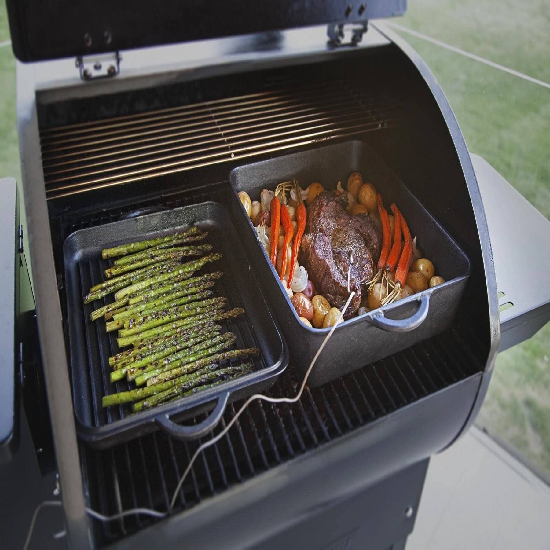 Cast iron square Dutch oven - Black 33cm