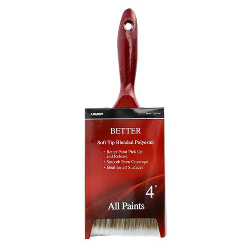 Linzer Paint Brush 4" Polyester-Brown