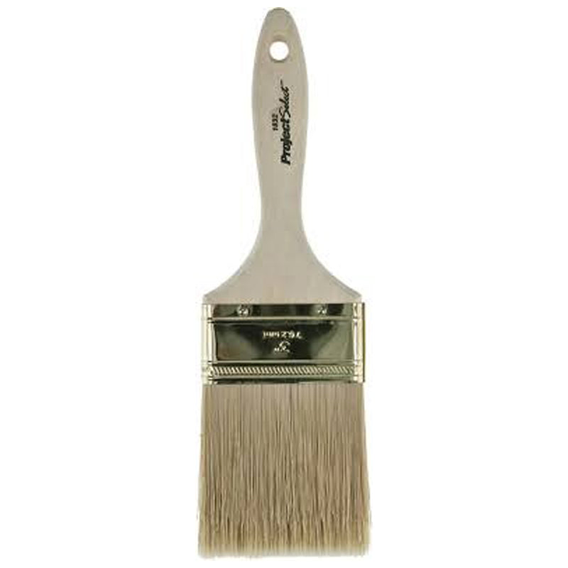 Linzer Varnish & Wall Paint Brush 3" -Project Select - Brown