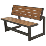 Lifetime Convertible Bench With Simulated Wood Finish 55.5"-Brown