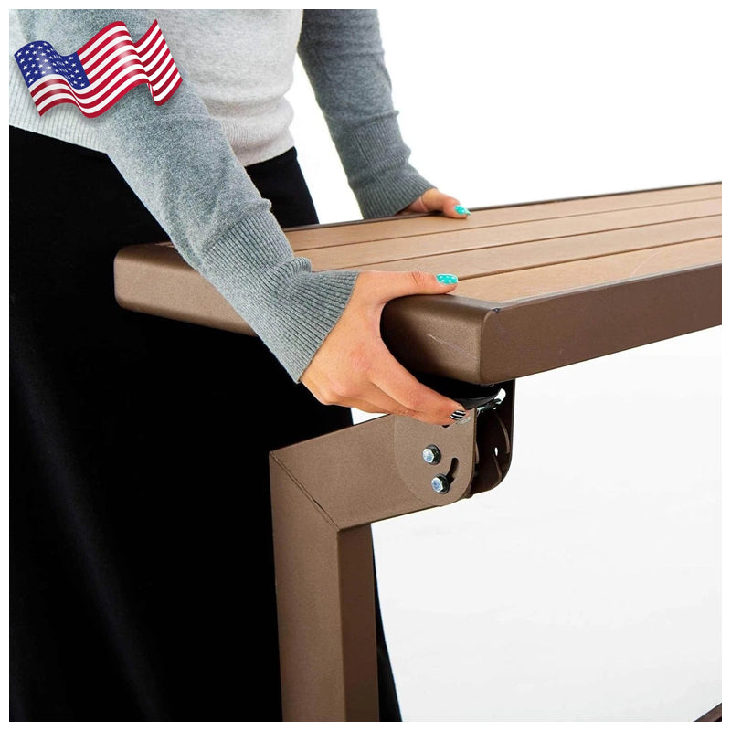 Lifetime Convertible Bench With Simulated Wood Finish 55.5"-Brown