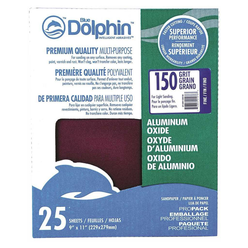 Blue Dolphin Aluminium Oxide 9X11 Sheets 25Pk-Blue