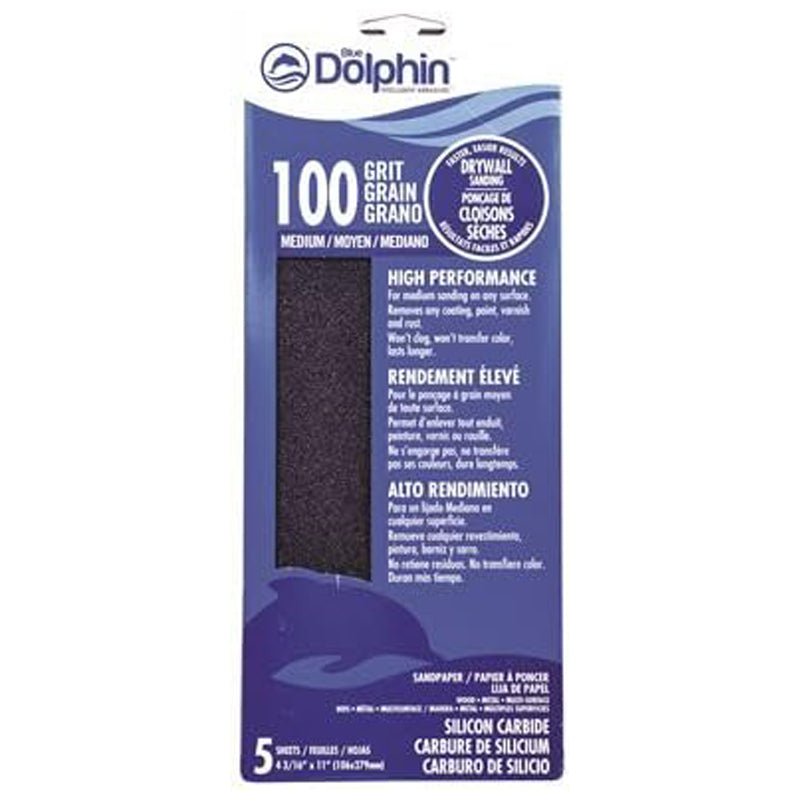 Blue Dolphin Drywall Sheets 4-3/16"X11" 5Pk-Dark Gray