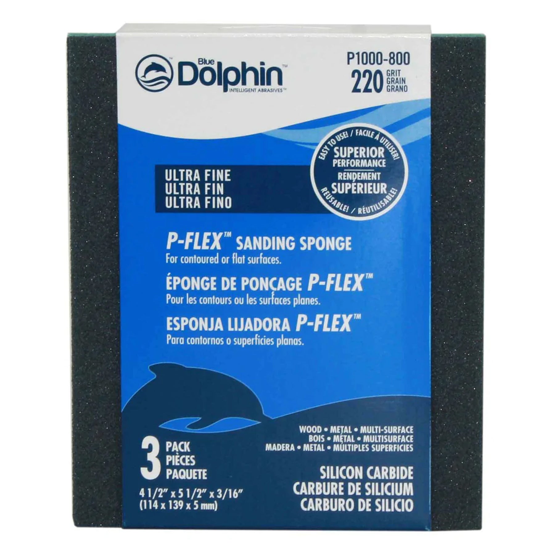 Ultrafin Sanding pad pack 3 pcs, Black