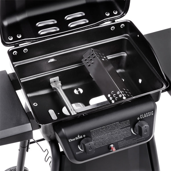 2 Burner Gas Grill with Lid - Black