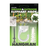 Hangman Indoor&Outdoor Elephant Hook -White