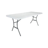 Lifetime Utility Granite Top Table, 6 X 2.5 Ft-White