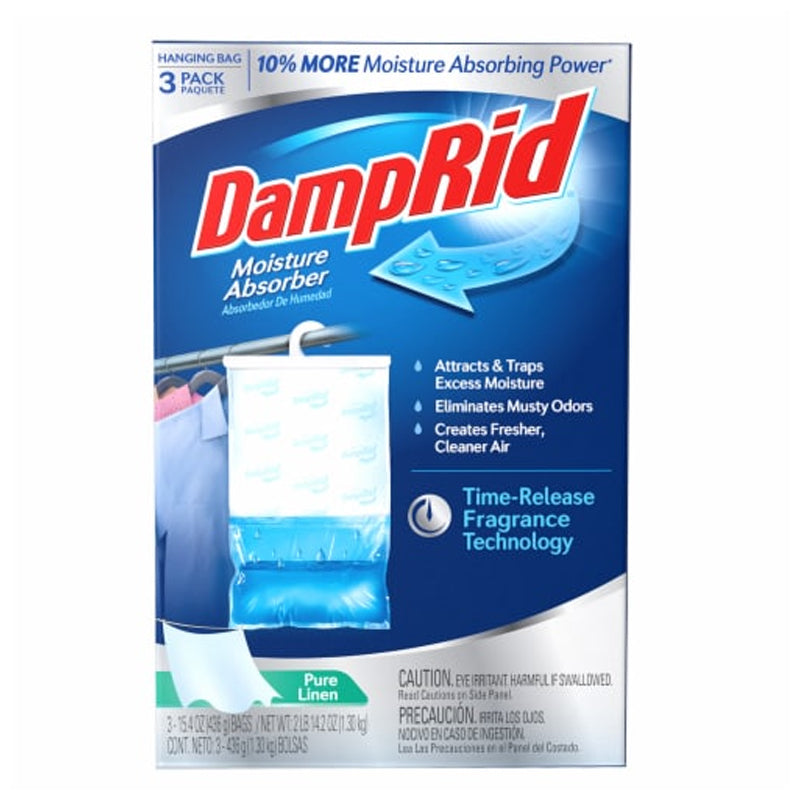 Damprid 3Pc Damprid Moisture Absorber 15.4Oz Fresh Scent-White