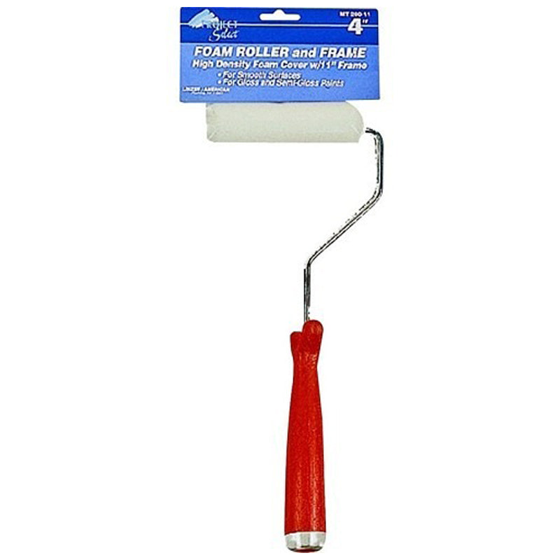 Linzer Hd Shed Free Mini Roller W/Frame 1/4X4" Foam - Red