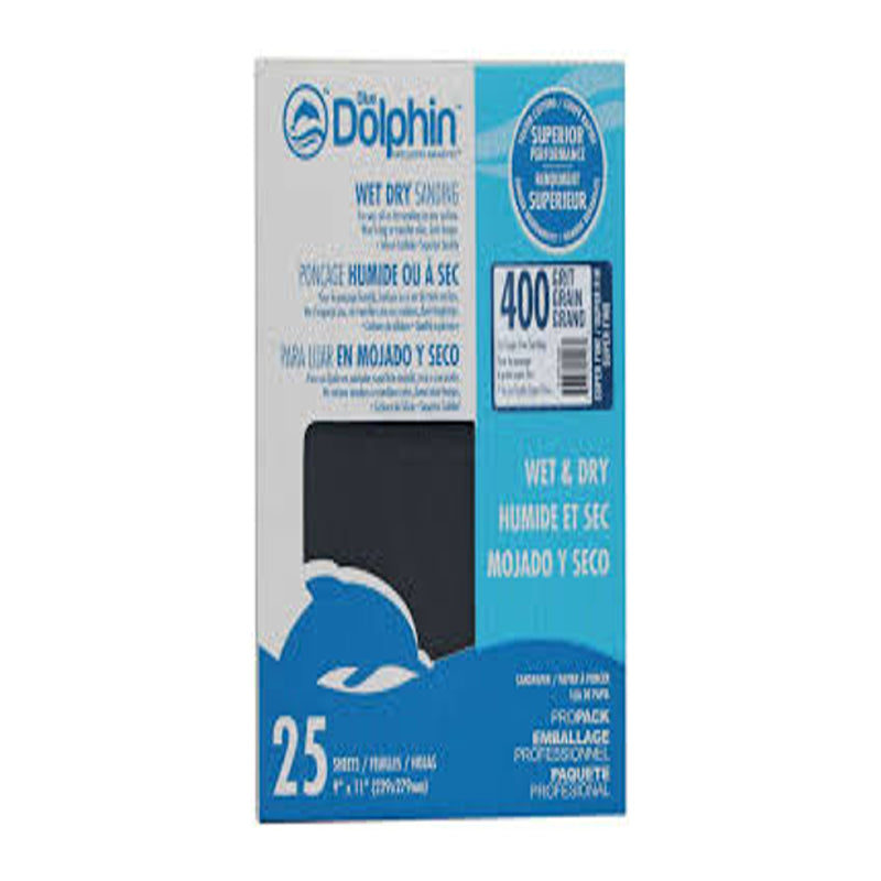 Blue Dolphin Wet And Dry Silicon Carbide Sheets 9X11 25Pk-Multicolour