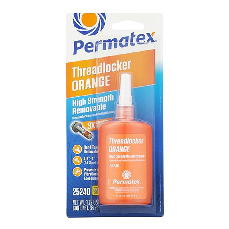Permatex High Strength Removable Threadlocker Liquid 36Ml -Orange