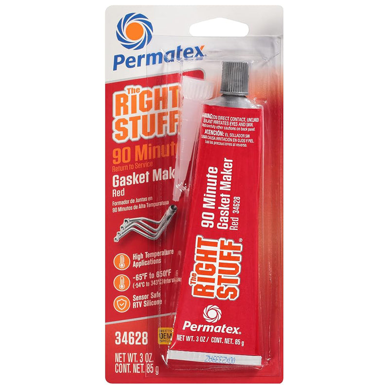 Permatex 90Minute High-Torque Gasket Maker 3Oz Right Stuff-Red