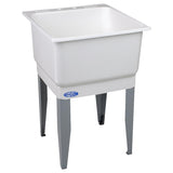 Mustee Single Laundry Tub 23X25-White