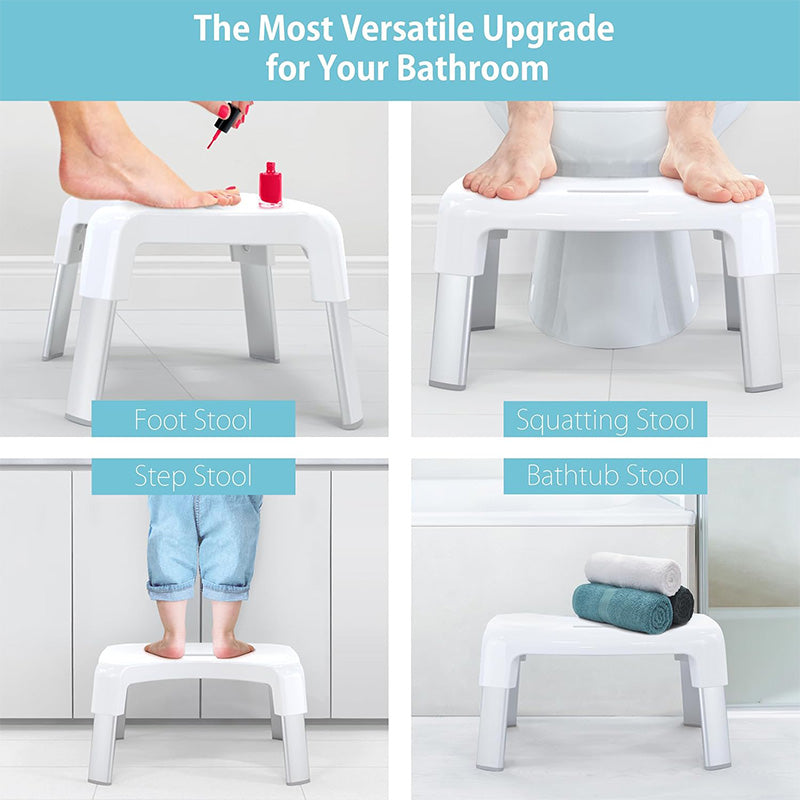 Multi-Purpose Bathroom Stool - White