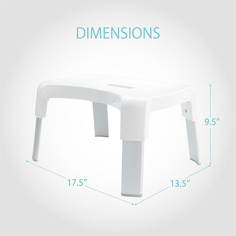 Multi-Purpose Bathroom Stool - White