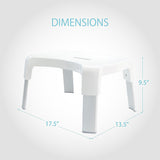 Multi-Purpose Bathroom Stool - White