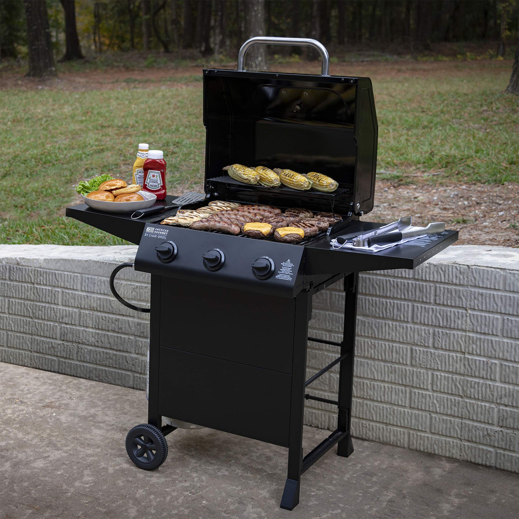 Char-Broil Classic 360 3-Burner Liquid Propane Gas Grill, Black