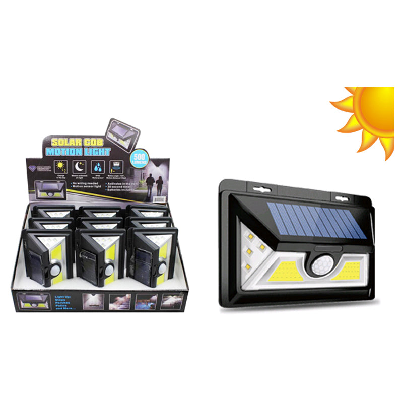 Deluxe  Deluxe Cob Led Solar Motion Light (500 Lumens)-Black
