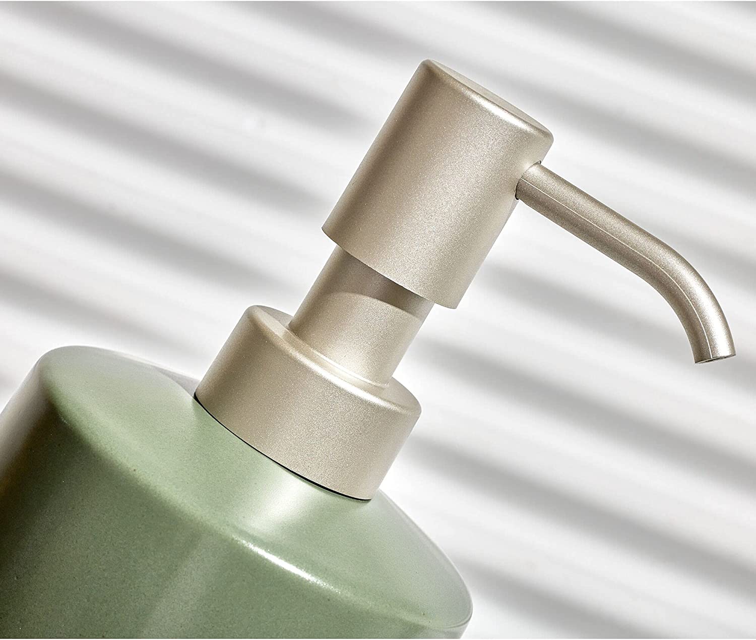 Short Ceramic Soap Dispenser - Green