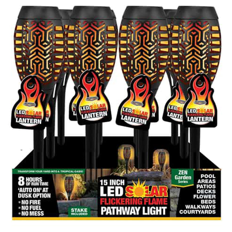 Blazing Ledz Solar Flickering Flame Yard Stake-Multicolor