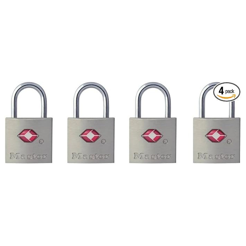 Master Lock 4-Pack Transportation Security Administration Approved Luggage Locks-Silver